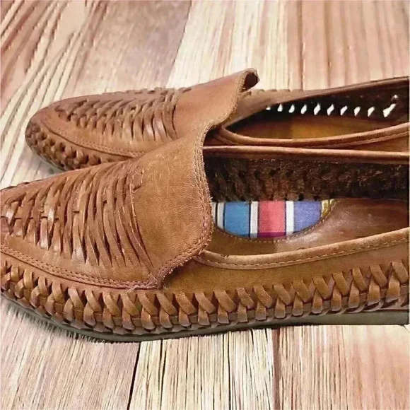 Huarache Shoes Men’s Brown Leather Made In Brazil Cushion & Arch Insole 11M - Picture 2 of 8